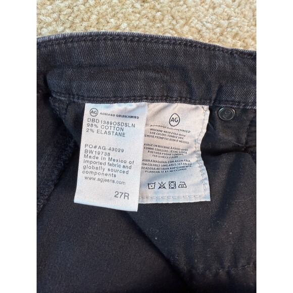 AG Adriano Goldschmied The Legging Ankle Jeans Womens Black Denim Size 27 R D266 - Picture 6 of 12